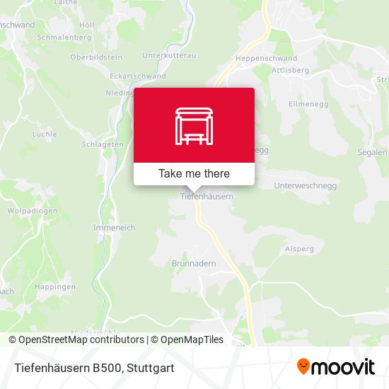 Tiefenhäusern B500 map