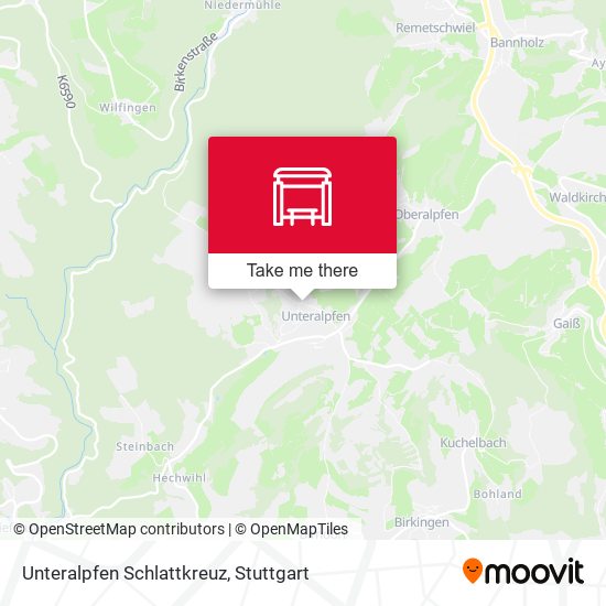 Unteralpfen Schlattkreuz map