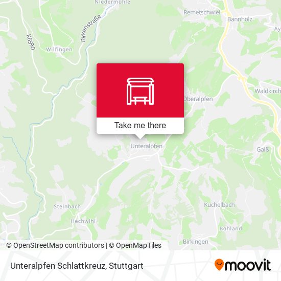 Unteralpfen Schlattkreuz map