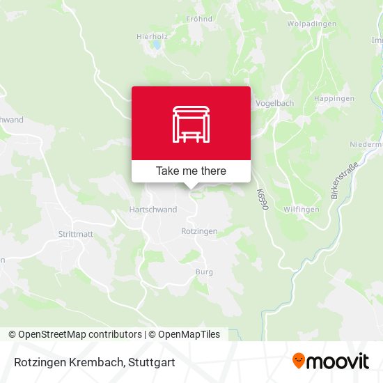 Карта Rotzingen Krembach