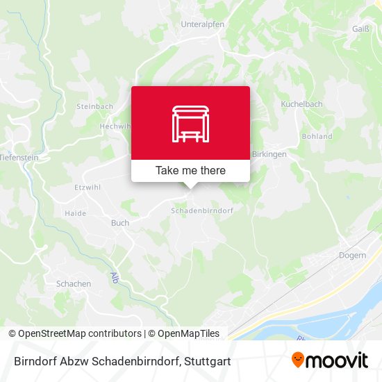 Birndorf Abzw Schadenbirndorf map