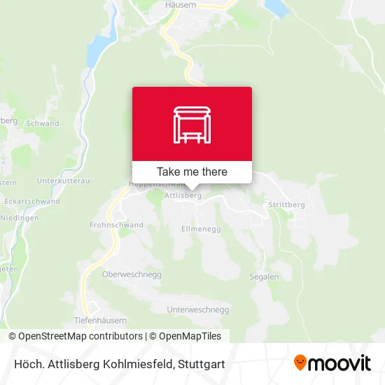 Карта Höch. Attlisberg Kohlmiesfeld