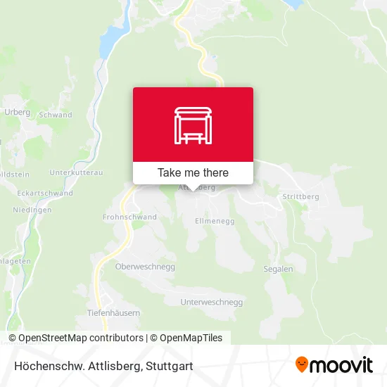 Карта Höchenschw. Attlisberg