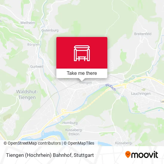 Карта Tiengen (Hochrhein) Bahnhof