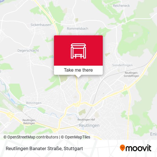 Reutlingen Banater Straße map