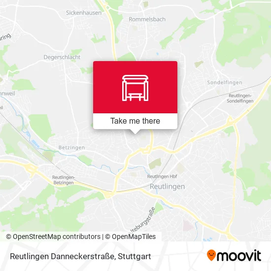 Карта Reutlingen Danneckerstraße