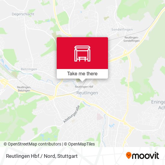 Reutlingen Hbf./ Nord map
