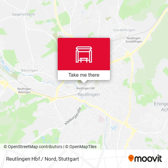 Карта Reutlingen Hbf./ Nord