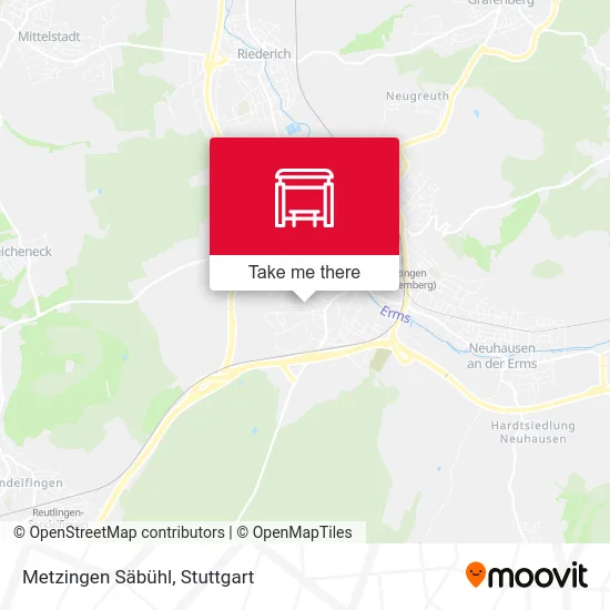 Карта Metzingen Säbühl