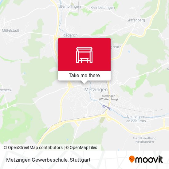 Metzingen Gewerbeschule map