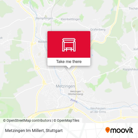 Metzingen Im Millert map