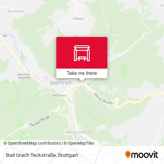 Карта Bad Urach Teckstraße