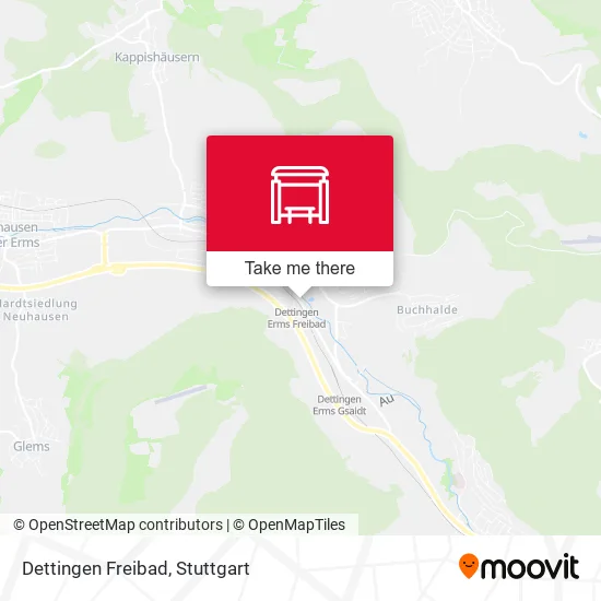 Карта Dettingen Freibad