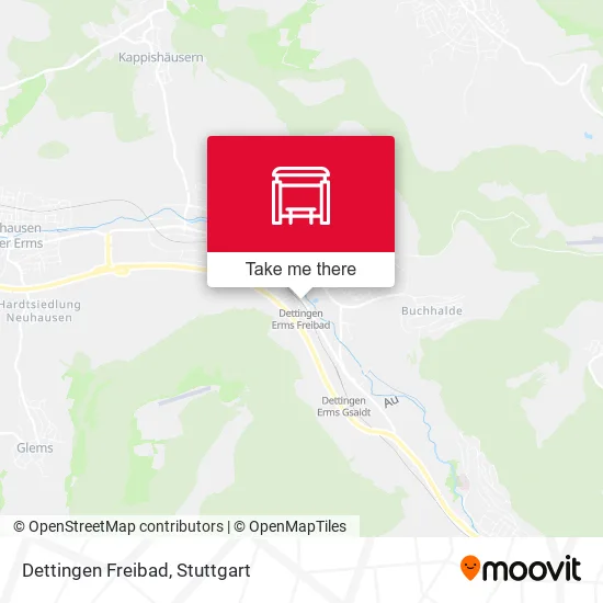 Карта Dettingen Freibad
