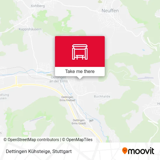 Карта Dettingen Kühsteige
