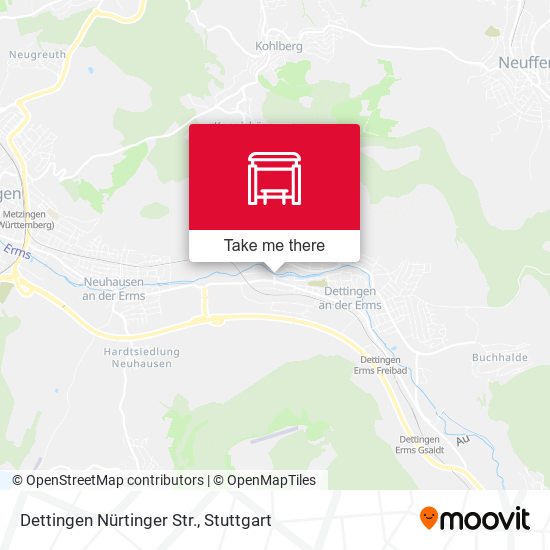 Карта Dettingen Nürtinger Str.