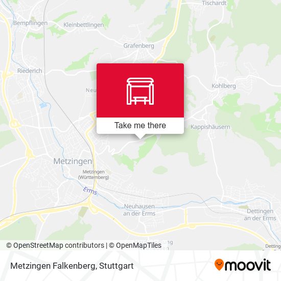 Metzingen Falkenberg map