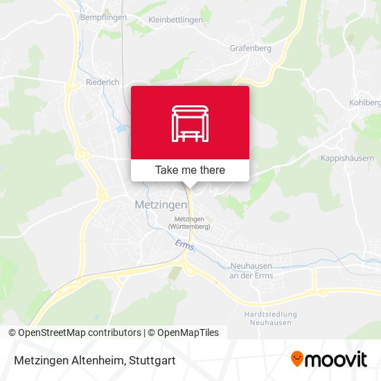 Metzingen Altenheim map