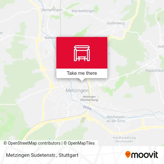Metzingen Sudetenstr. map