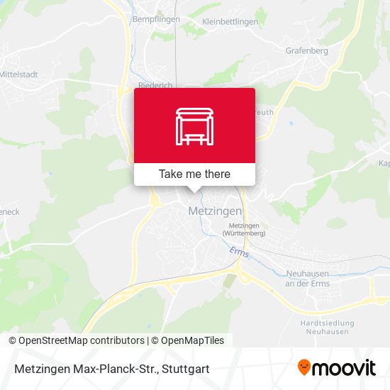 Metzingen Max-Planck-Str. map