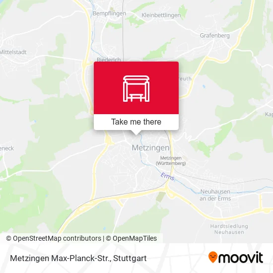 Metzingen Max-Planck-Str. map