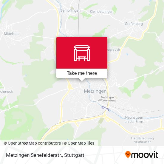 Metzingen Senefelderstr. map
