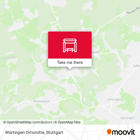 Карта Würtingen Ortsmitte