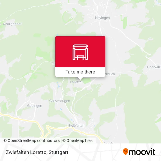Карта Zwiefalten Loretto