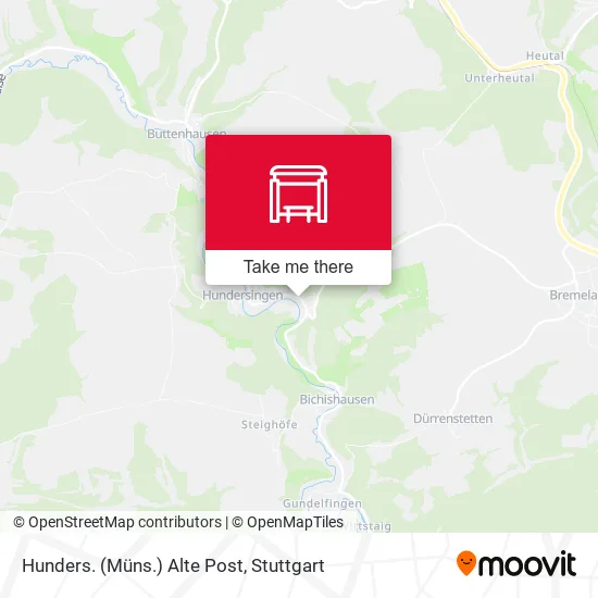 Карта Hunders. (Müns.) Alte Post
