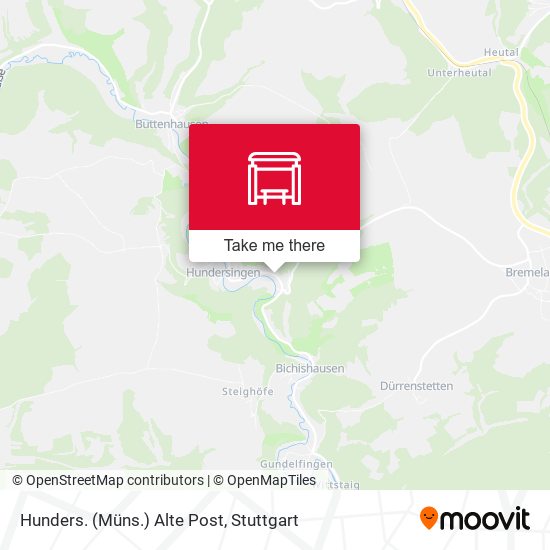 Карта Hunders. (Müns.) Alte Post