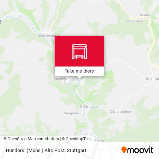 Карта Hunders. (Müns.) Alte Post