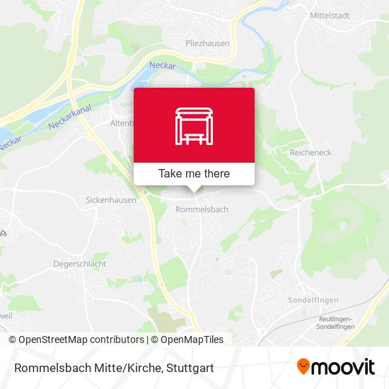 Карта Rommelsbach Mitte/Kirche