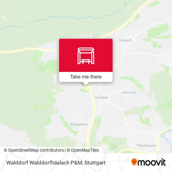 Карта Walddorf Walddorfhäslach P&M