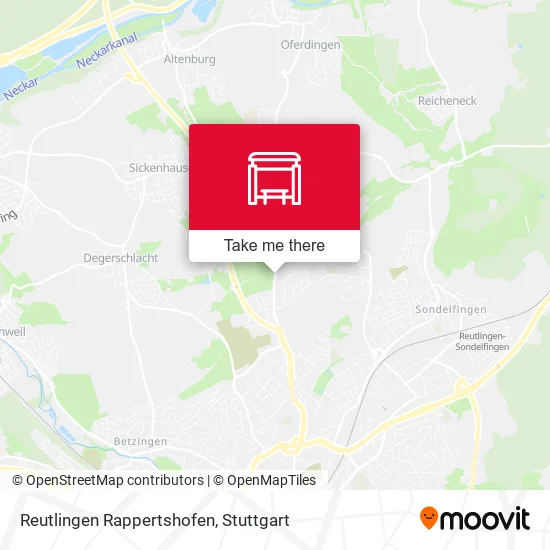 Карта Reutlingen Rappertshofen