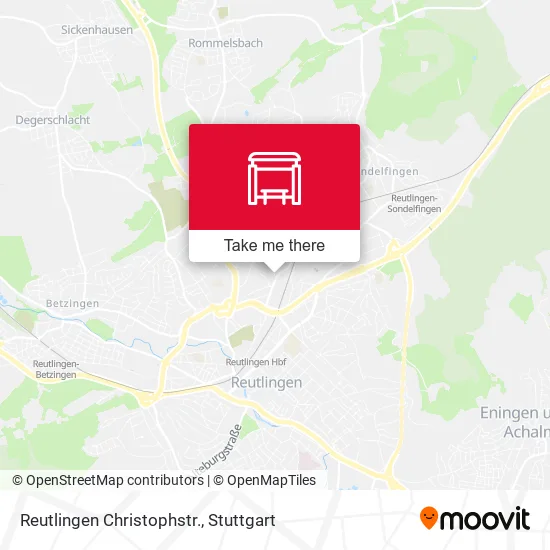 Карта Reutlingen Christophstr.