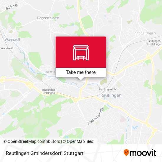 Reutlingen Gmindersdorf map