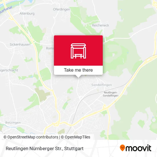 Карта Reutlingen Nürnberger Str.