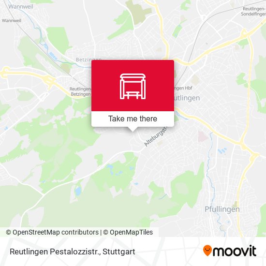 Reutlingen Pestalozzistr. map