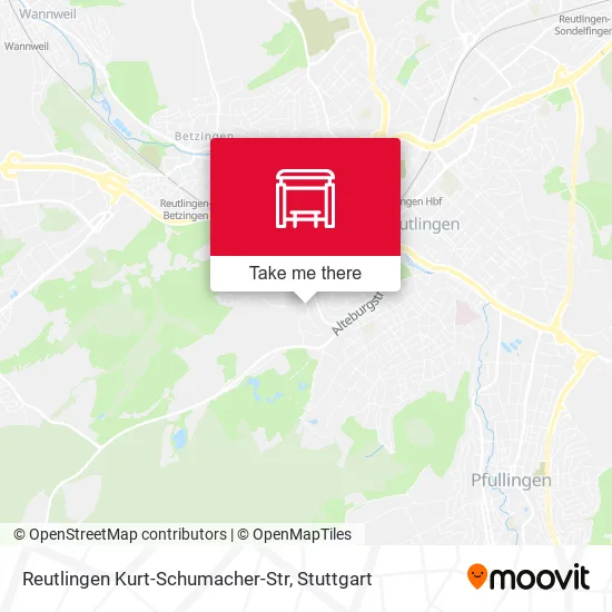 Карта Reutlingen Kurt-Schumacher-Str