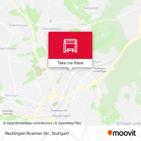 Карта Reutlingen Roanner Str.