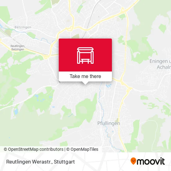 Карта Reutlingen Werastr.