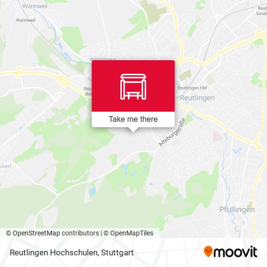 Reutlingen Hochschulen map
