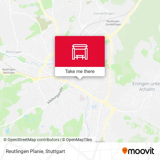 Карта Reutlingen Planie