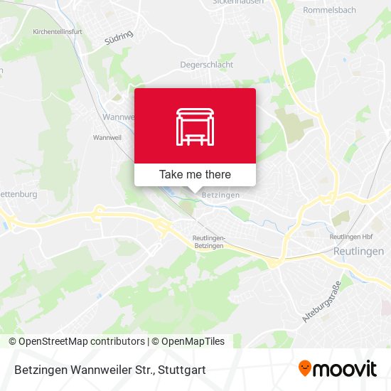 Betzingen Wannweiler Str. map