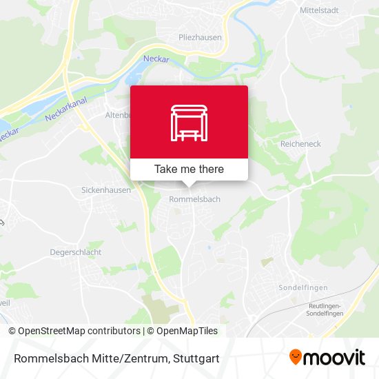 Карта Rommelsbach Mitte/Zentrum