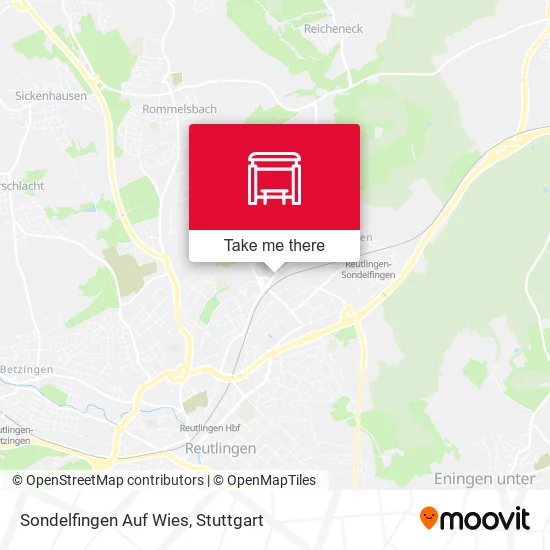 Карта Sondelfingen Auf Wies