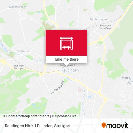 Reutlingen Hbf/U.D.Linden map
