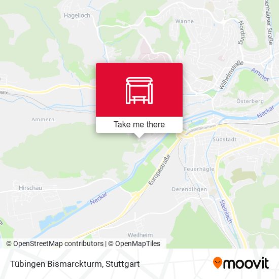 Tübingen Bismarckturm map