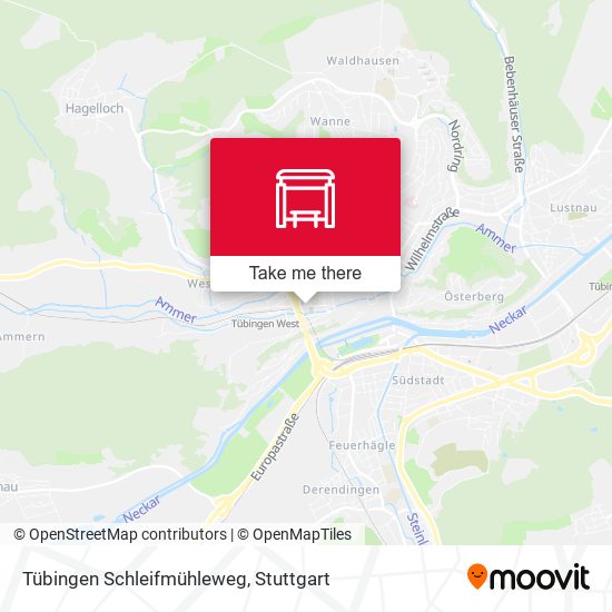 Tübingen Schleifmühleweg map