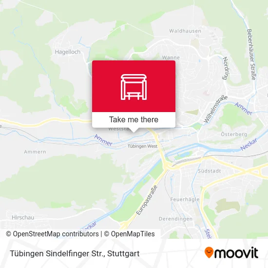 Карта Tübingen Sindelfinger Str.